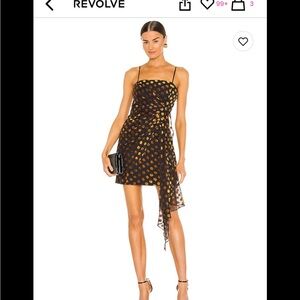 Revolve significant other grande gold polka dot dress